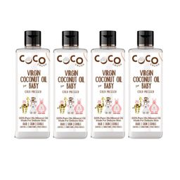 Coco Crush Set Of 4 Natural & Virgin Coconut Massage Oil For Babies- 50 ml Each-24