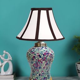 Devansh Black Glass Traditional Frusturical Shaped Table Lamp-16