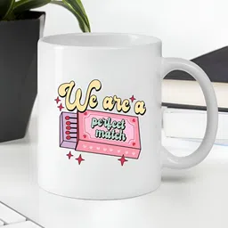 Giftii White & Pink Typography Printed Ceramic Mug 300ml-11