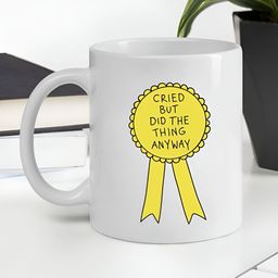 Giftii White & Yellow Typography Printed Ceramic Mug 300ml-12