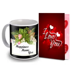 ME & YOU Red & White 2 Pieces Printed Home Gift Set-picture-24