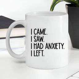 Giftii White & Black Typography Printed Ceramic Mug 300ml-25