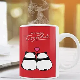 Kaameri Bazaar Red & White 3 Pieces Coffee mug, Keychain & Greeting Card Gift Sets 325ml-23