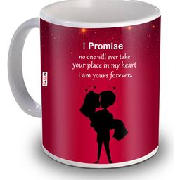 ME & YOU Maroon Floral Printed Ceramic Glossy Mug-image-98