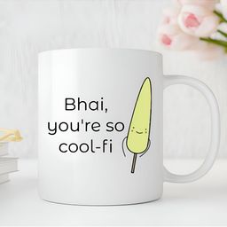 Giftii White & Black Typography Printed Ceramic Mug 300ml-image-97