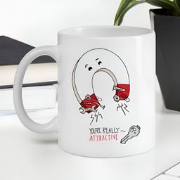 Giftii White & Black Magnet Printed Ceramic Mugs 300ml-21