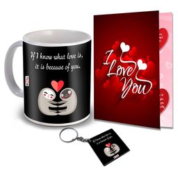 ME & YOU White & Red 3 Pieces Printed Valentines Day Gift Set-18