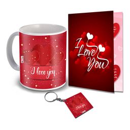 ME & YOU White & Red Printed Ceramic Home Gift Set-image-87