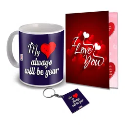 ME & YOU Blue & Red 3 Pieces Printed Valentines Day Gift Set-image-105