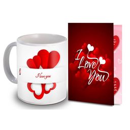ME & YOU Red & White 2-Pieces Printed Home Gift Set-image-62