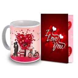 ME & YOU Red & White 2 Pieces Printed Home Gift Set-image-60