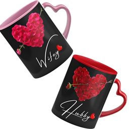 SUPPRO Black & Red Microwave Safe Printed Ceramic Glossy Mugs 325 ml-7