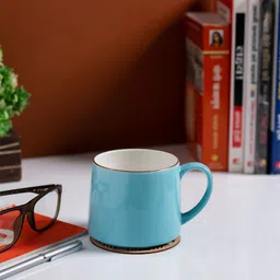 JCPL White & Blue 2 Pieces Ceramic Glossy Mugs 350 ml Each-image-63