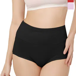 Bella Voste Pack Of 3 Super Combed High-Rise Tummy Control Period Briefs-picture-26