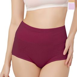 Bella Voste Pack Of 3 Super Combed High Rise Tummy Control Hipster Briefs-image-67