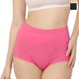 Bella Voste Pack Of 3 Super Combed High Rise Tummy Control Hipster Briefs-image-78
