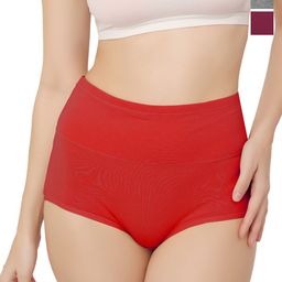 Bella Voste Pack Of 3 Super Combed High Rise Tummy Control Hipster Briefs-image-47