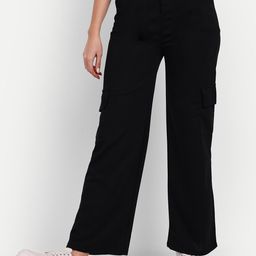 BROADSTAR Women Relaxed Straight Leg Loose Fit High-Rise Easy Wash Trousers-picture-34