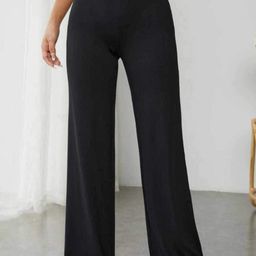 BROADSTAR Women Relaxed Straight Leg Loose Fit High-Rise Easy Wash Parallel Trousers-picture-44