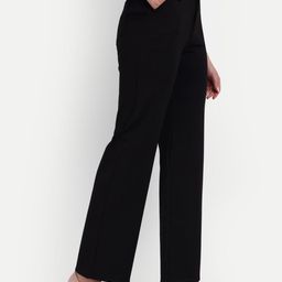 BROADSTAR Relaxed Straight Leg Loose Fit High-Rise Easy Wash Stretchable Formal Trousers-picture-39