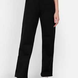 BROADSTAR Women Relaxed Straight Leg Loose Fit High-Rise Easy Wash Parallel Trousers-picture-40