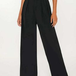 BROADSTAR Women Black Wide Leg Loose Fit  High-Rise Stretchable Trouser-picture-31
