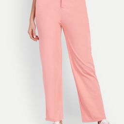 Next One Women Relaxed Straight Leg High-Rise Trousers-image-29