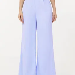 KOTTY Basics Women Relaxed Straight Leg Straight Fit High-Rise Easy Wash Pleated Trousers-image-5