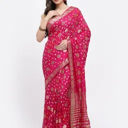 Kishori Sarees Bandhani Zari Pure Silk Saree-34