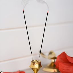 Kuber Industries Brass Kamal Thaliya Incense Holder-24