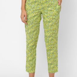URBAN SCOTTISH Women Green Printed Cotton Lounge Pants-image-71