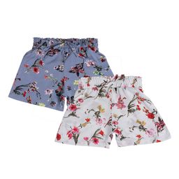 BAESD Girls Pack Of 2 Floral Printed High-Rise Hot Pant Shorts-22