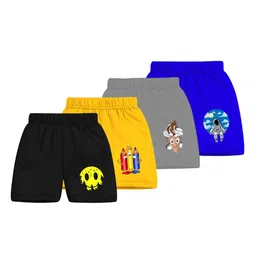 BAESD Kids Pack Of 4 Printed Low-Rise Cotton Shorts-12