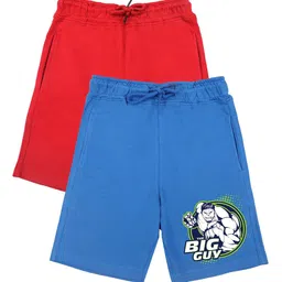 Disney by Wear Your Mind Boys Set Of 2 Blue & Red Printed Mickey Mouse Shorts-image-122