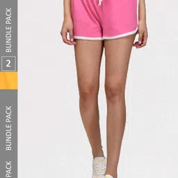 Kotty Women Pack of 2 Slim Fit Low-Rise Shorts-image-41