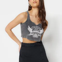 Trendyol Women High-Rise Straight A-Line Denim Mini Skirt With Attached Shorts-image-71