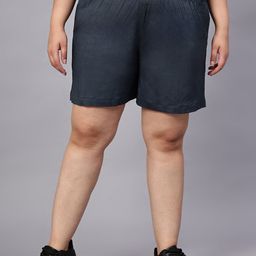 Indietoga Women Plus Size High-Rise Regular Shorts-image-91