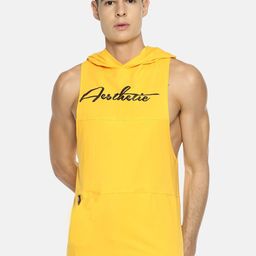 AESTHETIC NATION Hooded Sleeveless Cotton Training Or Gym T-shirt-image-34