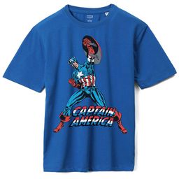 Wear Your Mind Boys Captain America Printed Pure Cotton Oversized T-shirt-picture-26