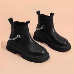 LULU & SKY Women Chain Detail Chelsea Boots-image-29