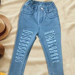 A-Okay Boys Slim Fit High-Rise Highly Distressed Embroidered Cotton Jeans-image-90