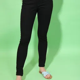 basics by tokyo talkies Tokyo Talkies Women Black Skinny Fit Mid-Raise Clean Look Cropped Jeans-picture-13