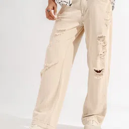 FREAKINS Men Straight Fit High-Rise Highly Distressed Pure Cotton Jeans-image-93