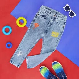Pantaloons Junior Boys High Fade Crop Jeans-image-8