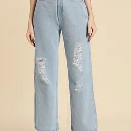all about you Women Blue Highly Distressed Jeans-image-85