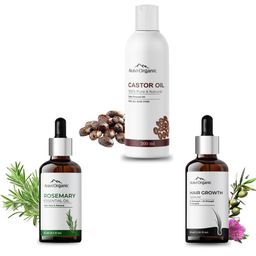 Aravi Organic Set of 100% Pure Rosemary Essential Oil, Castor Oil & Hair Growth Serum-41