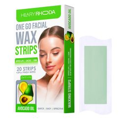 Hilary Rhoda One Go Facial Wax Strips With Avocado Oil - 20 Strips-20