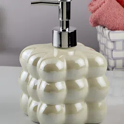Kookee Beige Abstract Pattered Ceramic Soap Dispenser 400 ml-23