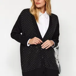 Trendyol Polka Dot Pattern Acrylic Sweater With Trouser Co-Ords-picture-4