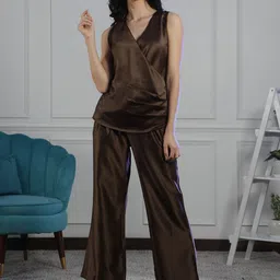 NEUDIS V-Neck Fitted Overlap Top & Palazzos Co-Ord-image-64